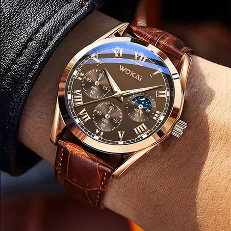 Montre Homme Classique Analogique – Élégante Style Business avec Cadran Romain