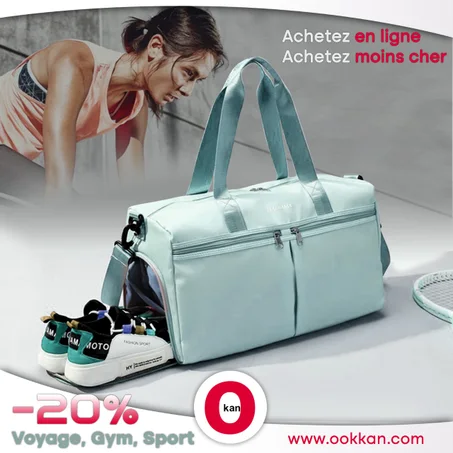 Suruid Sac de Sport, Sac de Voyage Femme et Homme avec Compartiment à Chaussures et Poche Séparée