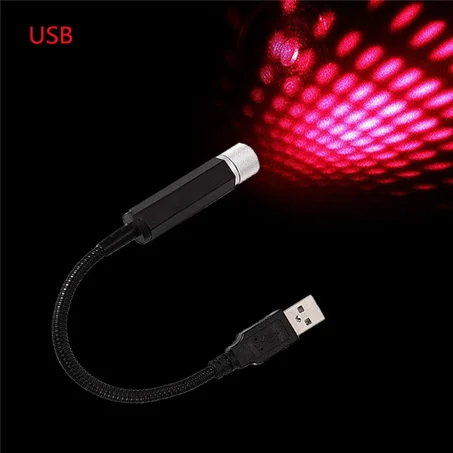 Car USB Laser Light Atmosphere مصباح سقف السيارة