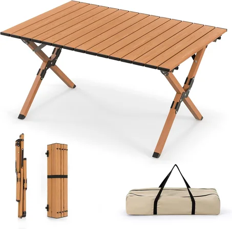 GOPLUS Table de Camping طاولة نزهة قابلة للطي