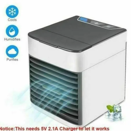 *مكيف هواء صغير محمول (Mini Air Cooler)*، وغالباً يُستعمل فوق المكتب أو في الأماكن الصغيرة.