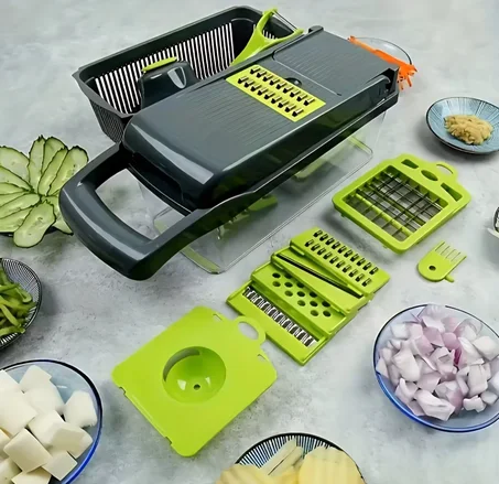 قطاعة الخضار والفواكه الاحترافية 14 في 1 – المساعد الأول في مطبخك