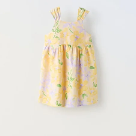 JELIBOOM ROBE EN MÉLANGE DE LIN À FLEURS