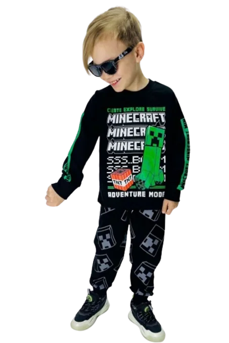 JELIBOOM Ensemble deux pièces garçon - sweat manches longues et pantalon - manches colorées