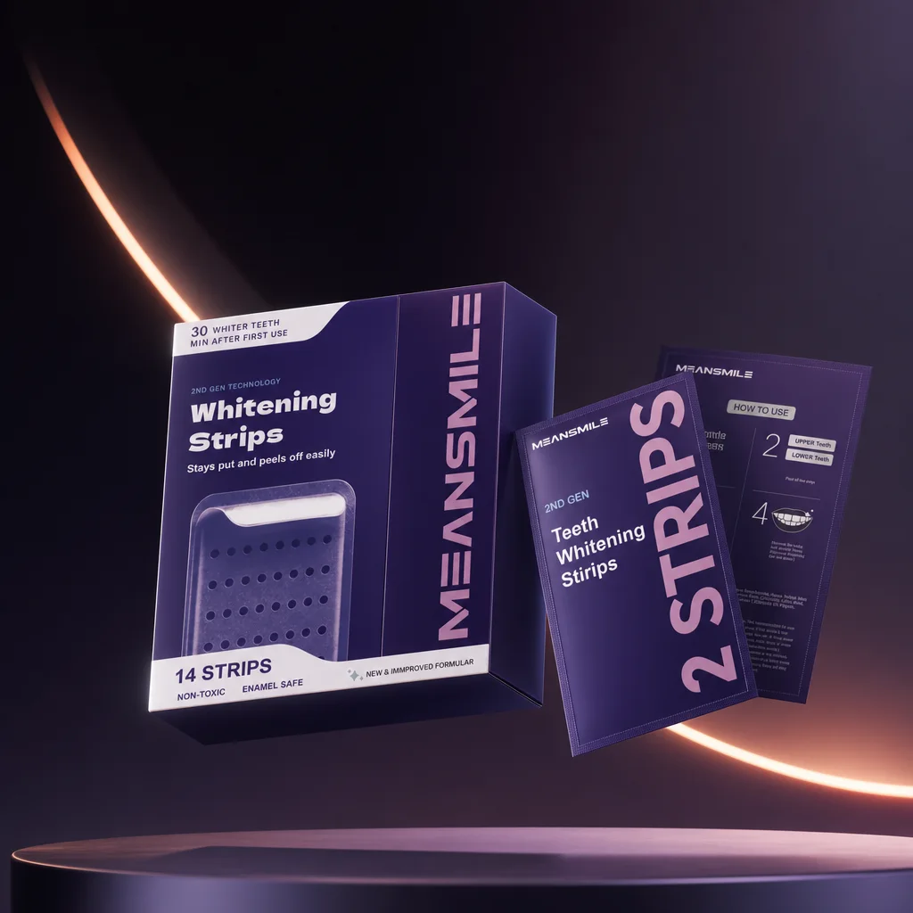 Bandes blanchissantes violettes pour les dents