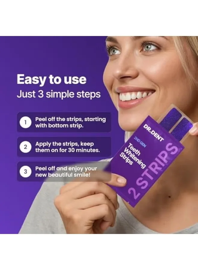 Bandes blanchissantes violettes pour les dents