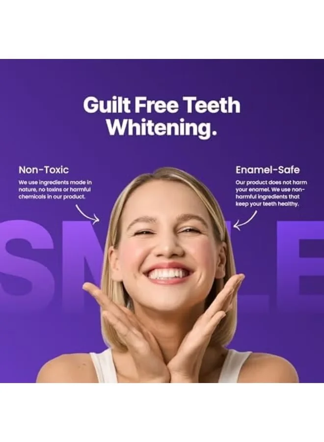 Bandes blanchissantes violettes pour les dents