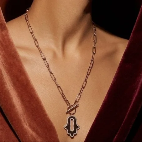Sautoir Khmissa Rose Gold