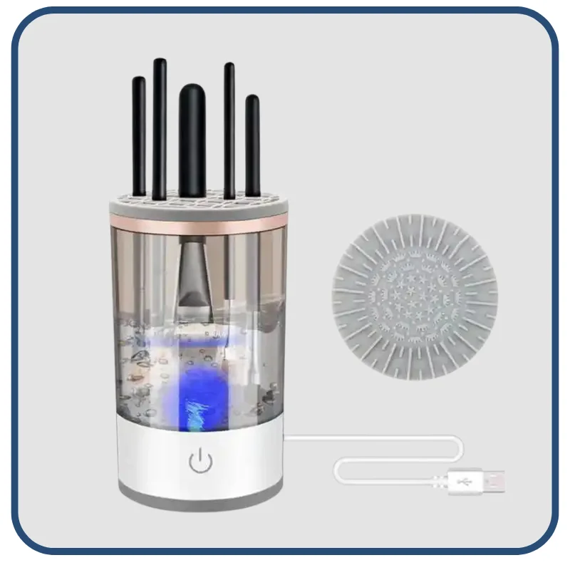 منظف فرش المكياج الكهربائي 3 في 1