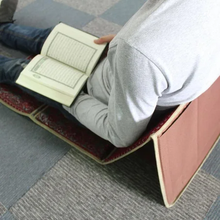 سجادة الصلاة قابلة للطي مع مسند مريح للظهر