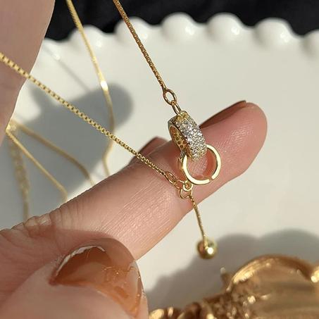 Double Ring Necklace عقد الخاتم المزدوج