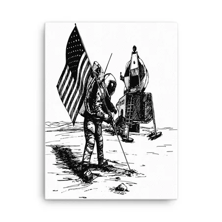 Apollo Moon Landing Nasa Thin canvas