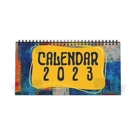 Colorful Illustration Abstract Art Desk Calendar 2023, Desk accessories, High Quality
