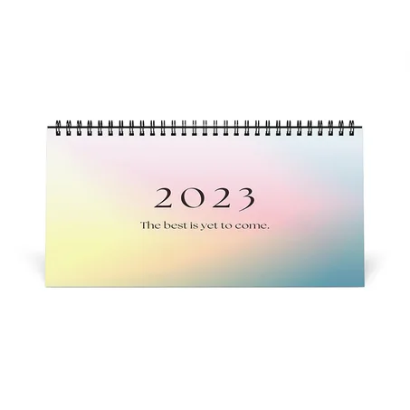 Rainbow Aesthetic Gradient Desk Calendar 2023, Desk accessories, High Quality