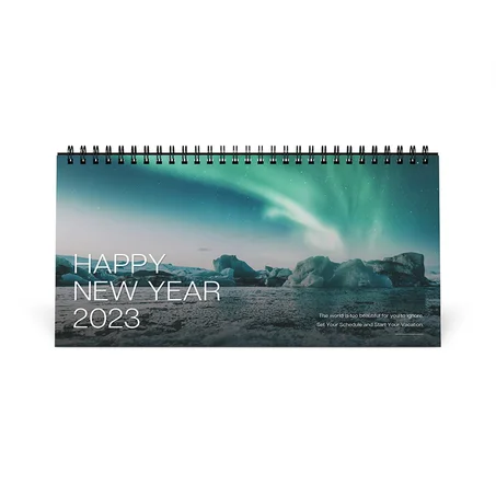 Simple Elegant Minimalist World Nature Landscape Photo Desk Calendar 2023, Personalized Calendar, Desk Accessories, High Quality
