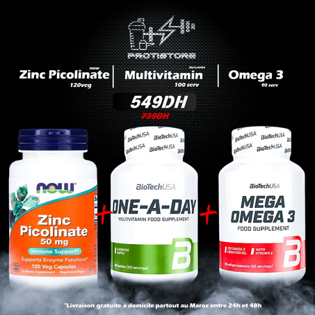 Zinc + Multivitamin + Omega 3