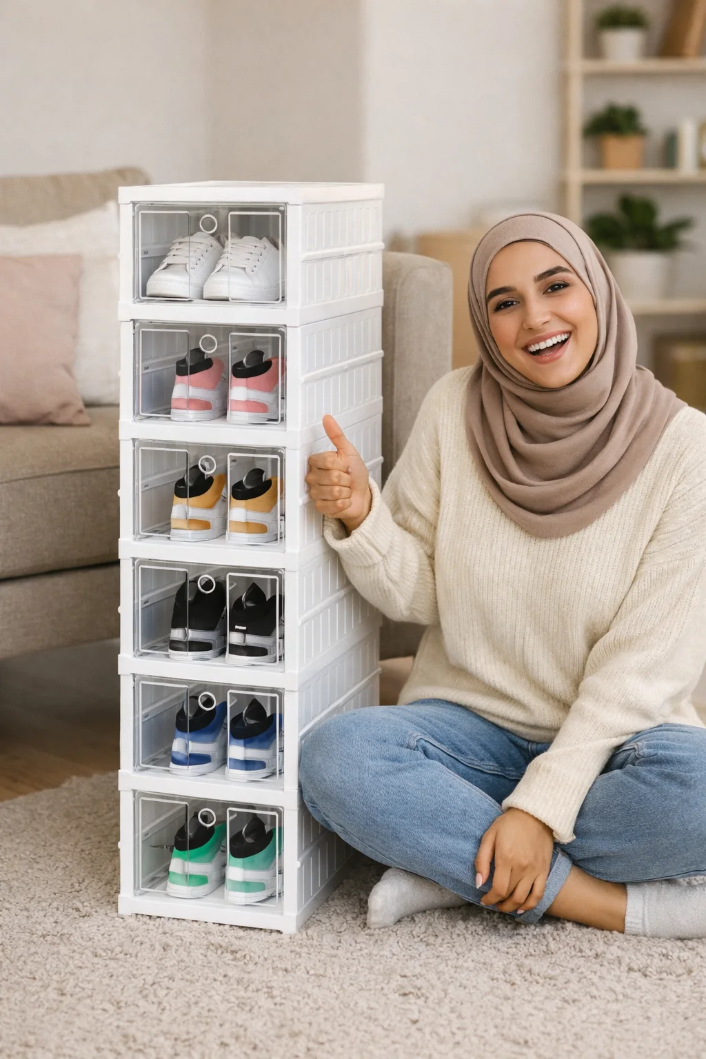 عميلة سعيدة مع المنتج