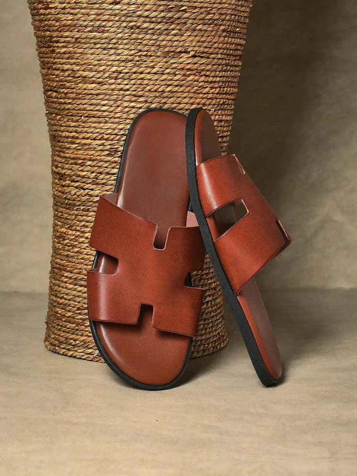 SANDALE HERMES MARRON