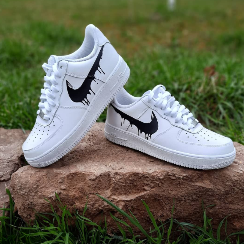 Nike Air Force 1 Custom – Swoosh Noir : L