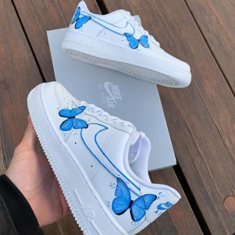 Nike Air Force 1 Custom "Blue Butterfly"