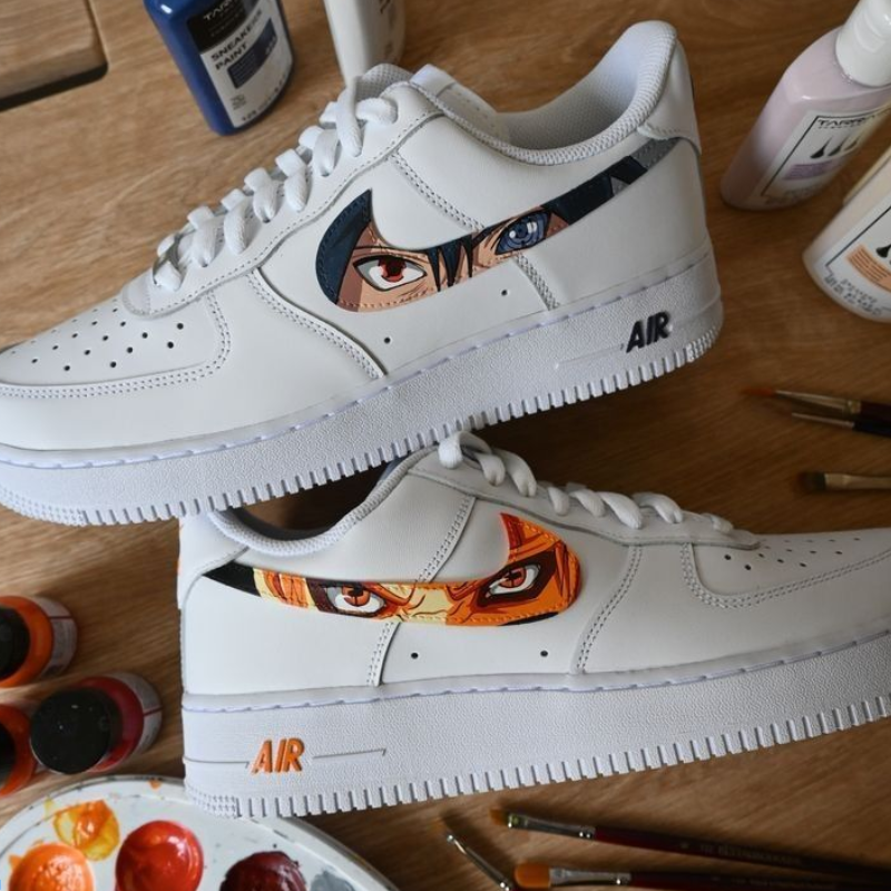 Nike Air Force 1 Custom – Naruto vs Sasuke : Le Duel Légendaire 🍥🌀