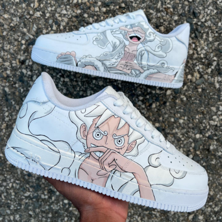 Nike Air Force 1 Custom - Gear 5 : L'Éveil du ROI