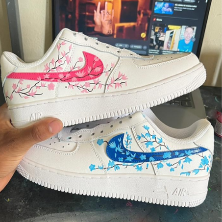 Nike Air Force 1 Custom - Fleurs de cerisier : La beauté éphémère