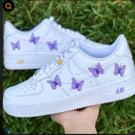 Nike Air Force 1 Custom – Papillon Violet : L’Élégance Printanière