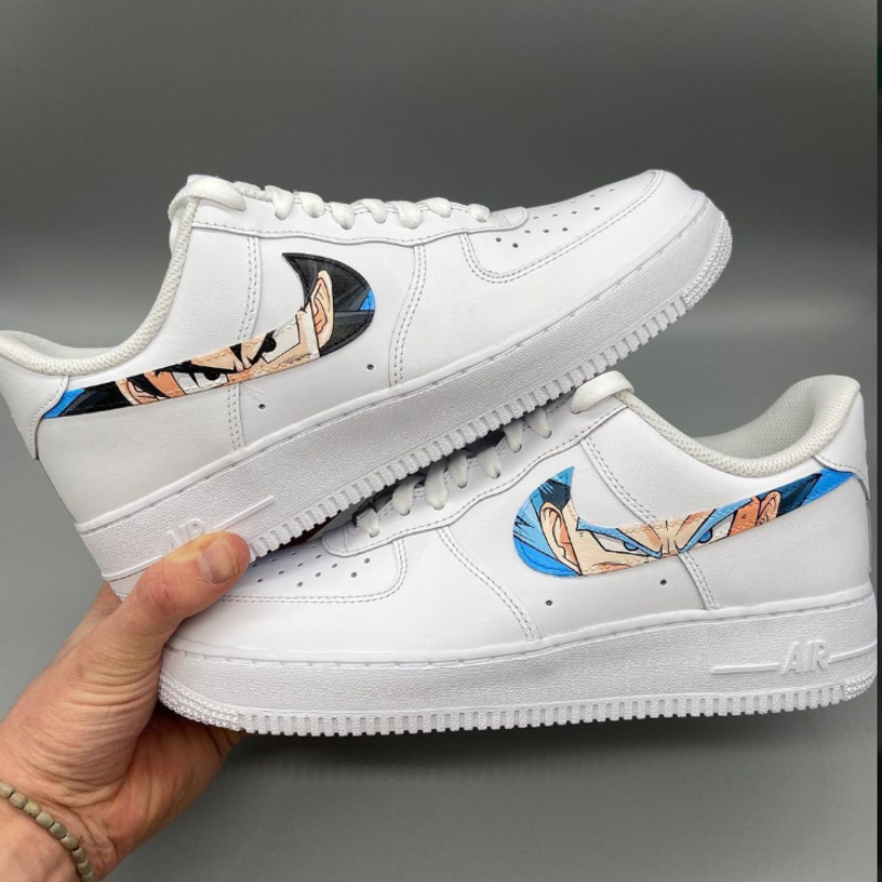Nike Air Force 1 Custom "Goku Super Saiyan Blue"