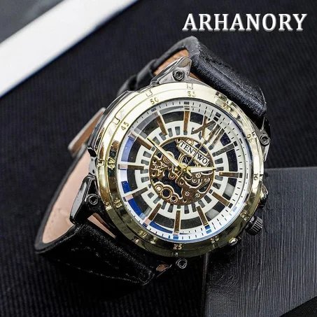 ARHANORY Montres à Quartz Homme Montre-bracelet Élégante pour Affaires - Noir