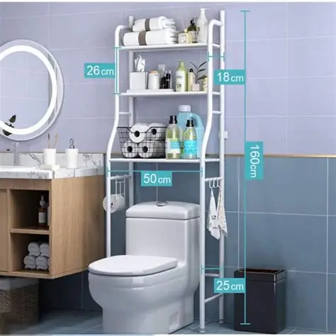 رف منظم الحمام-حل ذكي لتنظيم الحمام