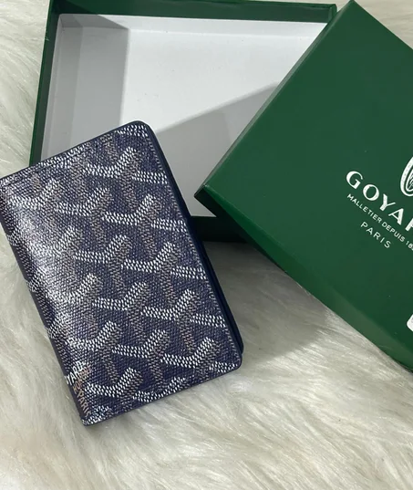PORTE MONNAIE GOYARD HOMMES BLEU