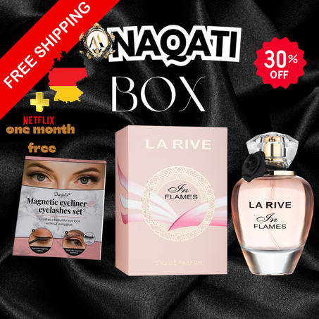 LA RIVE In Flames perfume, a magnetic eyeliner & eyelashes set