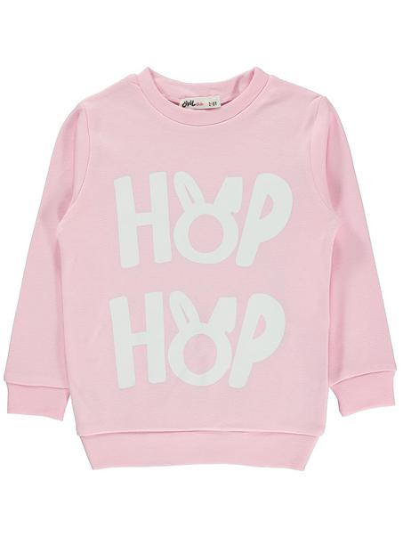 Girl's Long Sleeves Pink Sweatshirt