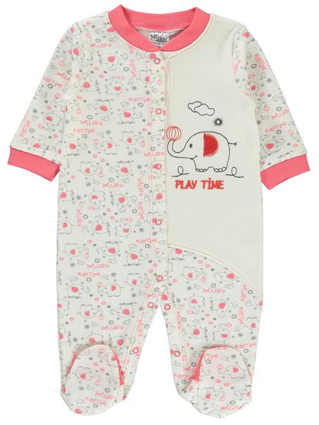 أوفرول قرمزي مزخرف رضع بناتي