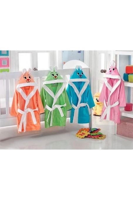 روب حمام قطن هودي بتصميم أرنب أطفالي (3-12 سنوات)