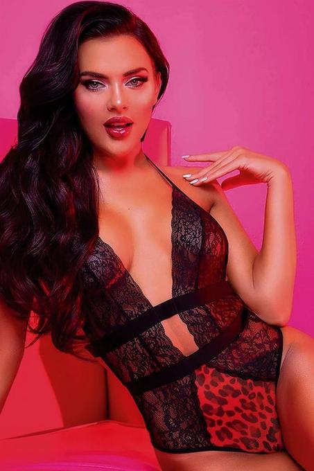 بودي سوت مثير أسود نسائي