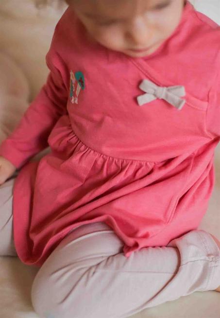 طقم بنطلون وبلوزة مرجاني بياقة لف بناتي