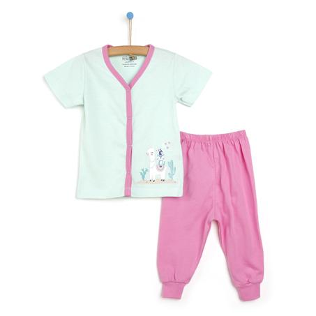 طقم بيجامة بأكمام قصيرة رضع بناتي