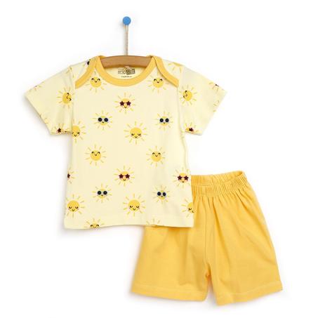 طقم بيجامة بأكمام قصيرة رضع بناتي