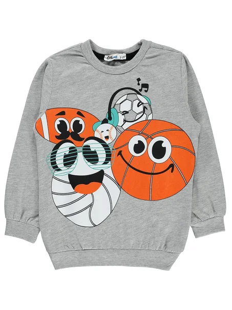 سويت شيرت خليط رمادي ولادي