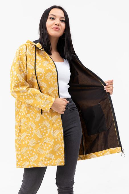 معطف ترنش هودي بجيوب نسائي