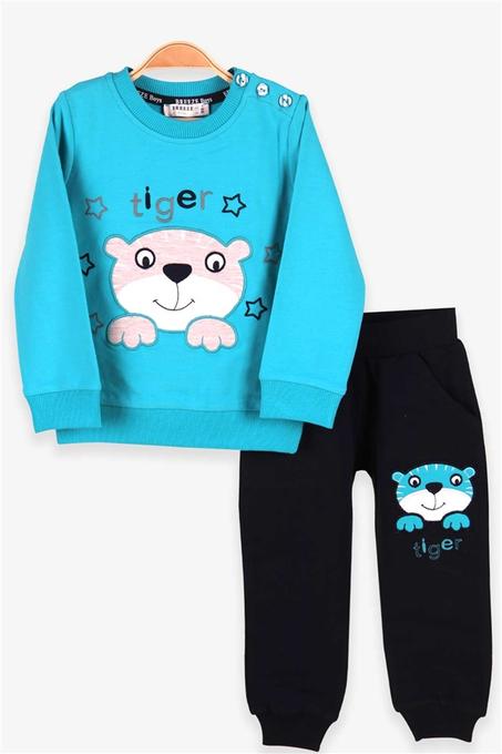 ملابس رياضة تركواز بطبعة رضع ولادي