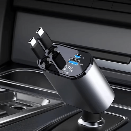 شاحن سيارة ذكي قابل للسحب