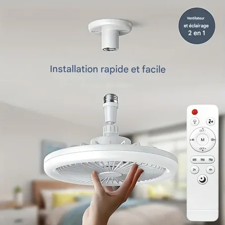 تبريد وإضاءة غرفتك - LED مروحة سقف ذكية 2 في 1 مع إضاءة