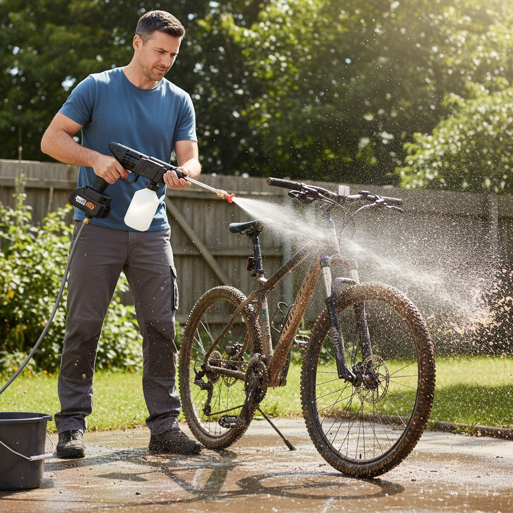 “بخّاخ كهربائي لا سلكي بضغط 48V — لغسيل السيارات، الأرضيات، وسقي النباتات”