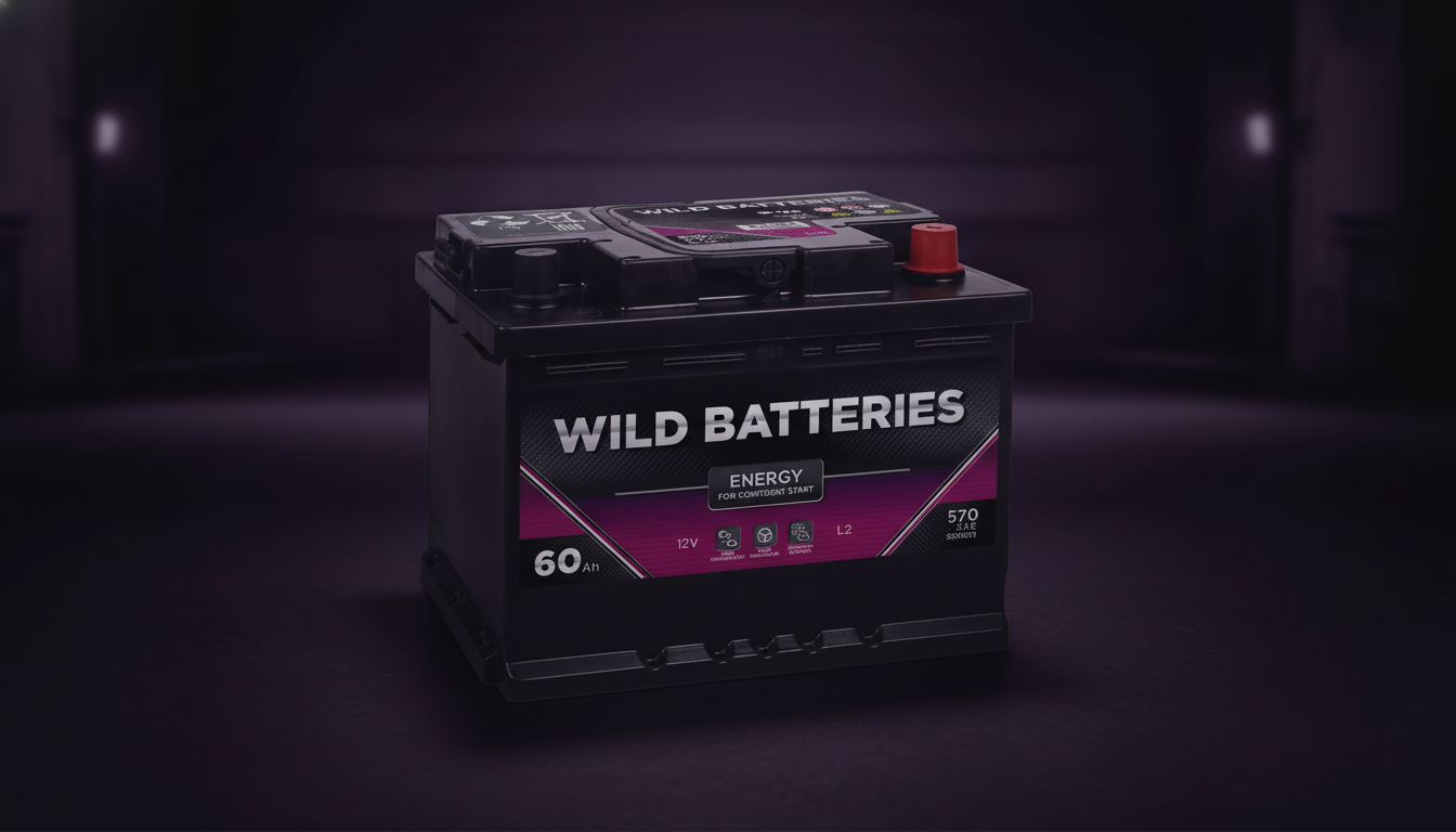 بطارية سيارة 60 أمبير — 570A مع قطبية معكوسة | أداء عالي وعمر طويل
