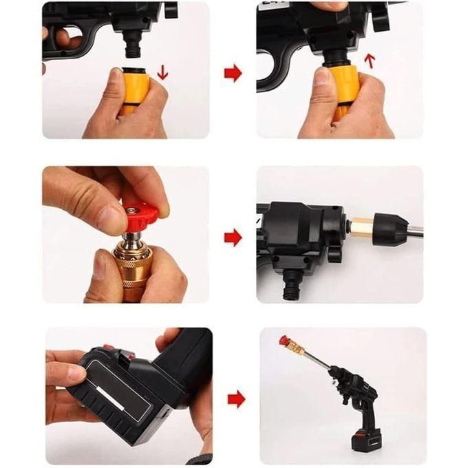 “بخّاخ كهربائي لا سلكي بضغط 48V — لغسيل السيارات، الأرضيات، وسقي النباتات”