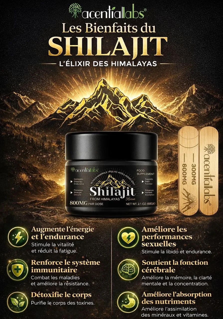 🔥 Shilajit Pur – L’énergie naturelle des montagnes pour force, virilité et vitalité totale !