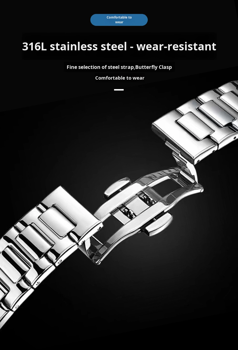 Montre-Bracelet Étanche pour Homme en Acier Inoxydable – Quartz & Lumière Nocturne